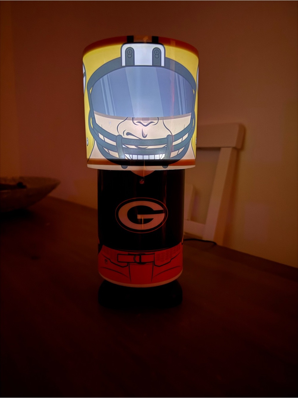 NFL Green Bay Helmet Accent Lantern - Yellow, Black, Red